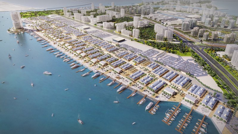 Aerial rendering of Dubai Islands Project by Nakheel