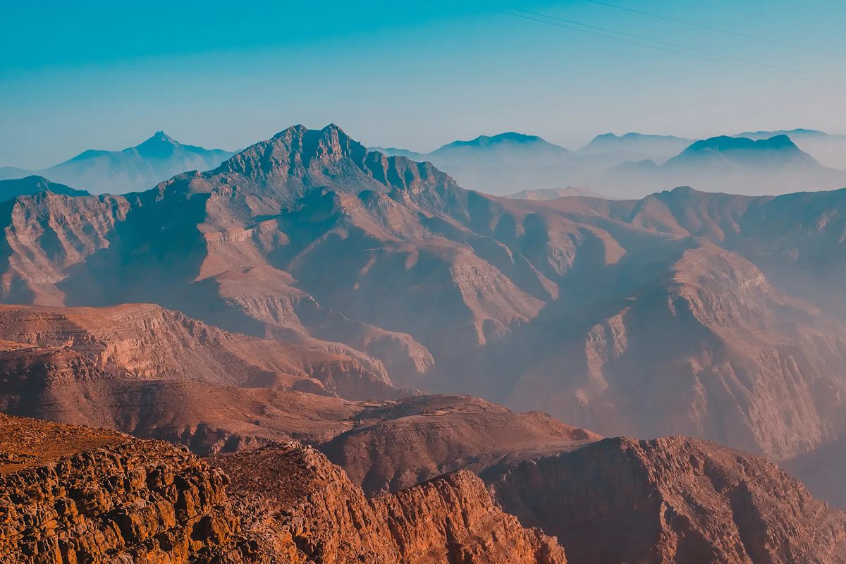 Coastal and mountain scenery in Ras Al Khaimah on a UAE road trip