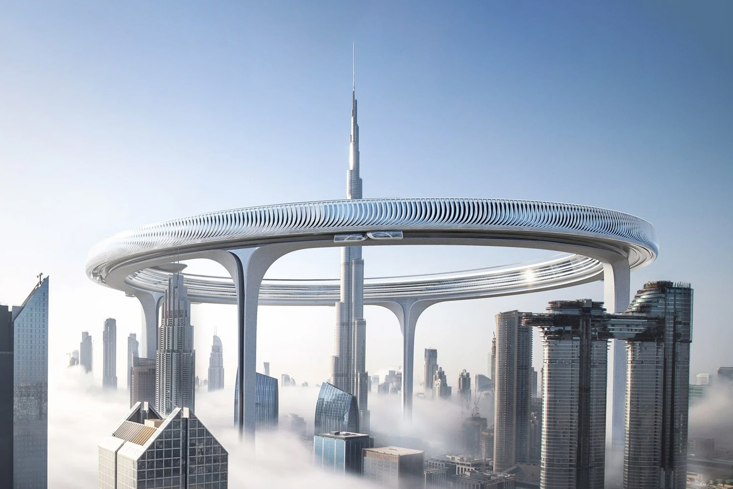 Downtown Circle ring skyscraper concept by ZNera Space, Dubai